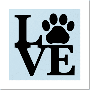 Love for cats (black) Posters and Art